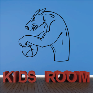 Basketball Mascot Proud Side Pose Decal 100% Authentic For Sale