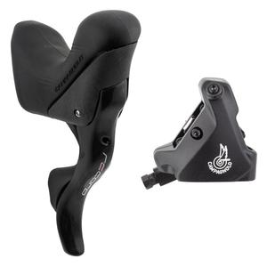 Record Ergopower Hydraulic Brake/Shift Lever Disc Caliper - Right/Rear 12-Speed 140mm Flat Mount Caliper BLK Comfortable Cheap Pice