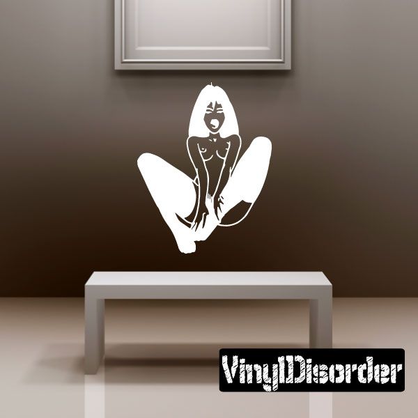 Nude Woman in Nylons Sitting Decal Cheap Best Place