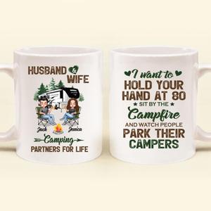 Custom Personalized Camping Couple Coffee Mug - Gift Idea For Couple/ Camping Lover - Husband And Wife Camping Partners For Life Buy Cheap 100% Guaranteed