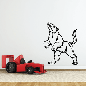 Upright Howling Wolf Decal Cheap Sale Fashionable
