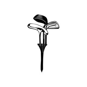 Golf Tee and Clubs Decal Buy Cheap Recommend