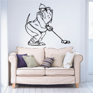 Golf Mascot Wall Decal - Vinyl Decal - Car Decal - CDS088 Best Pices Sale Online