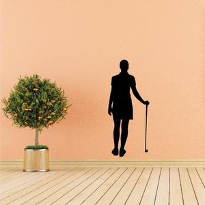 Golf Lady Pose Wall Decal - Vinyl Decal - Car Decal - Vd020 Cheap For Nice