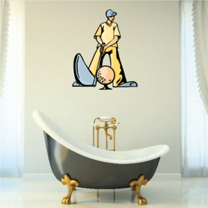 Golf Teeing off Wall Decal - Vinyl Sticker - Car Sticker - Die Cut Sticker - CDSCOLOR091 Buy Cheap Wide Range Of