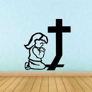 Cartoon Girl Praying Decal 2025 New For Sale