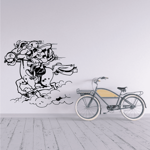 Cartoon Horse and Jockey Decal Clearance Tumblr