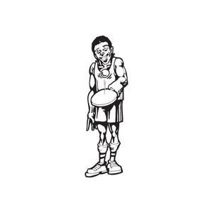 Cartoon Frisbee Player Clearance Geniue Stockist