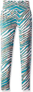 Zubaz Miami Dolphins NFL Women's Zebra Print Legging, Orange/Aqua Outlet New