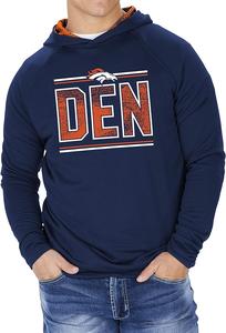 Zubaz Men's DENVER BRONCOS SOLID NAVY BLUE FRENCH TERRY LW HOOD W/ STATIC HOOD LINER & GRAPHIC LARGE Buy Cheap Free Shipping
