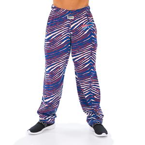 Zubaz Men's BUFFALO BILLS NEW BLUE/RED ZEBRA PANT LEFT HIP LOGO Best Place Online