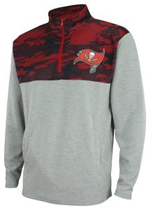 Zubaz Men's NFL Tampa Bay Buccaneers 1/4 Zip Fleece Pullover with Camo Lines Cheap Sale Eastbay