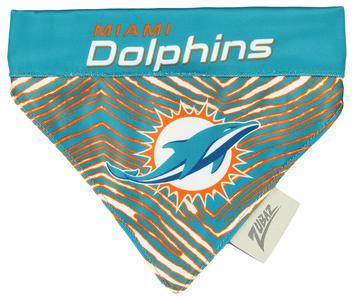 Zubaz Miami Dolphins NFL Team Reversible Pet Bandana for Dogs & Cats Sale Big Discount
