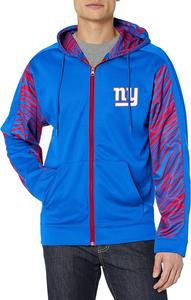 Zubaz Men's New York Giants Team Color Zebra Accent Full Zip Hoodie Outlet 2025 Newest