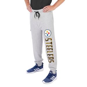 Zubaz Men's NFL Pittsburgh Steelers Heather Gray Cargo Sweatpants Cheap Websites