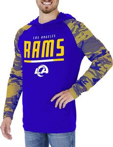 Zubaz Las Angeles Rams NFL Men's Lightweight Hoodie with Team Camo Sleeves Sale Supply