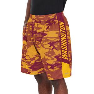 Zubaz Men's NFL Washington Team Lightweight Shorts with Camo Lines Cheap Pirce