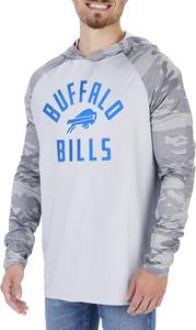 Zubaz Men's BUFFALO BILLS GRAY LW HOOD W/ TONAL CAMO LINES ACCENT Cheap Sale Big Discount