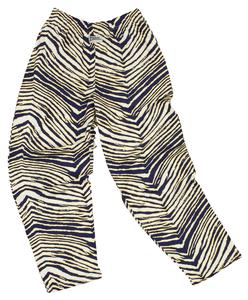 Zubaz Men's Zebra Striped Lounge Pants, Navy/White/Gold Great Deals Sale Online