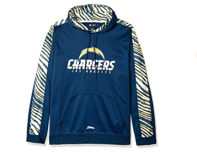 Zubaz Men's NFL San Diego Chargers Pullover Hoodie With Zebra Accents Buy Cheap Recommend