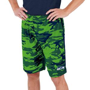 Zubaz Men's NFL Seattle Seahawks Lightweight Camo Lines Shorts with Logo Online Online Cheap Pice