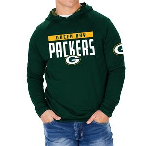 Zubaz Men's NFL Green Bay Packers Team Color Hoodie With Viper Print Details Discount Wholesale
