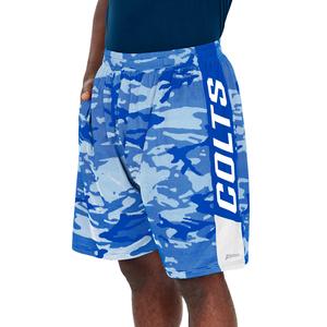 Zubaz Men's NFL Indianapolis Colts Lightweight Shorts with Camo Lines Free Shipping Supply