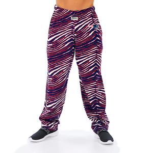 Zubaz Men's NEW ENGLAND PATRIOTS NAVY/RED ZEBRA PANT LEFT HIP LOGO Get Authentic Sale Online