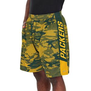 Zubaz Men's NFL Green Bay Packers Lightweight Shorts with Camo Lines Free Shipping For Nice