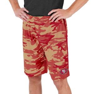 Zubaz Men's NFL San Francisco 49ers Lightweight Camo Lines Shorts with Logo Outlet Original