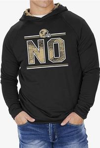 Zubaz Men's NEW ORLEANS SAINTS SOLID BLACK FRENCH TERRY LW HOOD W/ STATIC HOOD LINER & GRAPHIC Small Cheap Low Cost