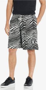 Zubaz Las Vegas Raiders NFL Men's Classic Zebra Print Shorts with Team Logo Pre Order For Sale