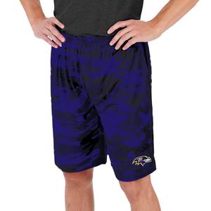Zubaz Men's NFL Baltimore Ravens Lightweight Camo Lines Shorts with Logo Outlet With Credit Card