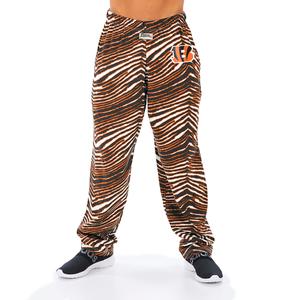 Zubaz Men's CINCINNATI BENGALS BLACK/ORANGE ZEBRA PANT LEFT HIP LOGO Cheap 2025 Newest