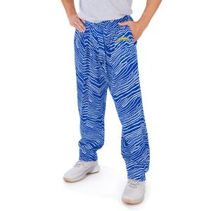 Zubaz Los Angeles Chargers NFL Men's Zebra Print Left Hip Logo Lounge Pant Free Shipping Geniue Stockist