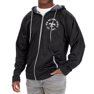 Zubaz Men's NFL New Orleans Saints Full Zip Viper Print Fleece Hoodie Free Shipping Online