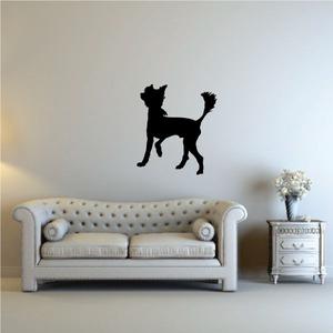 Walking Chinese Crested Dog Decal With Credit Card Cheap Pice
