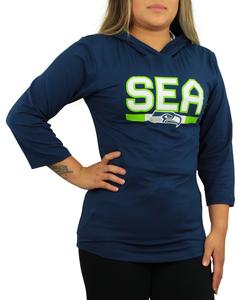 Zubaz NFL Women's Seattle Seahawks Solid Team Color Lightweight Pullover Buy Cheap Inexpensive