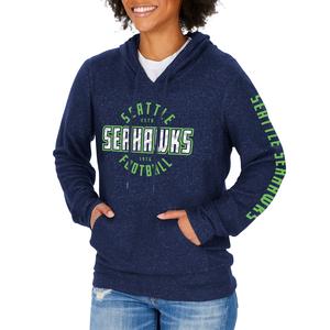Zubaz NFL Women's Seattle Seahawks Marled Soft Pullover Hoodie Amazon Cheap Pice