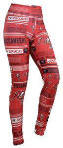 Zubaz NFL Women's Tampa Bay Buccaneers Column 24 Style Leggings Clearance Store Sale Online