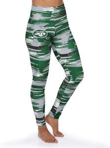 Zubaz NFL Women's New York Jets Brushed Paint Team Color Leggings Cheap Best Wholesale