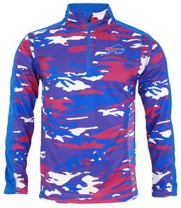 Zubaz NFL Men's Buffalo Bills Elevated 1/4 Zip Camo Sweatshirt Best Sale Cheap Pice