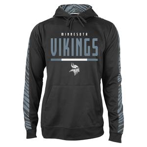 Zubaz NFL Men's Black and Grey Tonal Zebra Hoodie and Sleeve Minnesota Vikings Reliable Sale Online