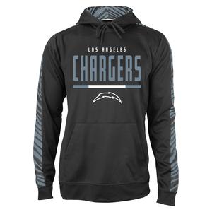 Zubaz NFL Men's Black and Grey Tonal Zebra Hoodie and Sleeve Los Angeles Chargers Outlet Shop Offer