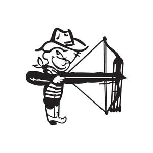 Calvin Compound Drawn Arrow Hunter Wall Decal - Vinyl Decal - Car Decal - DC0039 Free Shipping Low Cost