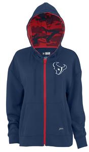 Zubaz NFL Women's Standard Full Zip Hoodie Houston Texans Cheap With Mastercard