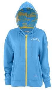 Zubaz NFL Women's Standard Full Zip Hoodie Los Angeles Chargers Inexpensive Cheap Online
