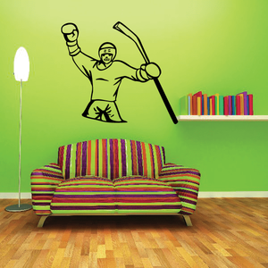 Hockey Player Wall Decal - Vinyl Decal - Car Decal - CDS017 Collections Cheap Online