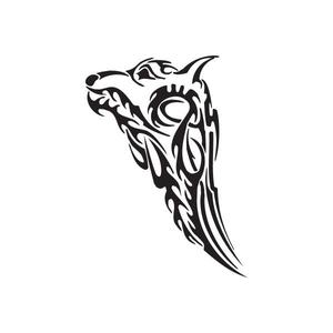 Twilight Tribal Wolf Head Decal Extremely Cheap Pice