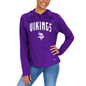 Zubaz NFL Women's Minnesota Vikings Elevated Hoodie W/ Tonal Viper Print Shop Offer Online